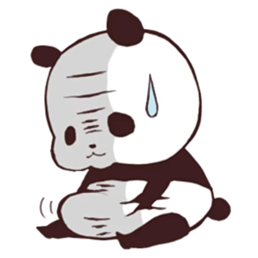 bac de panda, jam de confiture, le panda est un dessin doux, les dessins de panda sont mignons, autocollants chibi panda