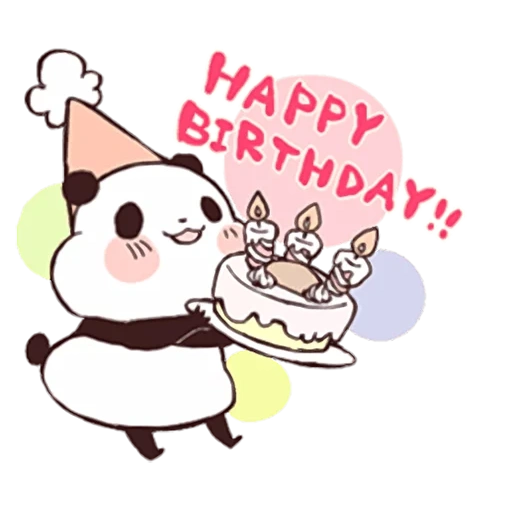 kawai, koreanisch, schöne chibi panda, kawagawa chibi panda, happy birthday kawai