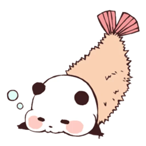 die panda-bohne, chibi panda, yurulin panda, panda niedliche muster, nettes panda-muster