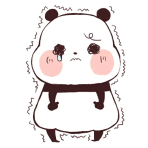 yururin panda, dibujos de kavai, lindas mejillas de panda, panda es un dibujo dulce, los dibujos de panda son lindos