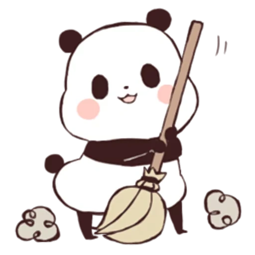 chibi panda, le panda est un dessin doux, beaux dessins de panda, motifs légers de panda, panda est un motif léger