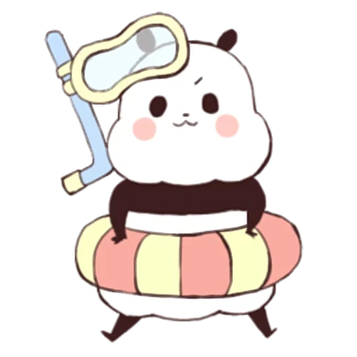 bac de panda, yururin panda, cher chibi panda, les dessins de panda sont mignons, panda dessin mignon