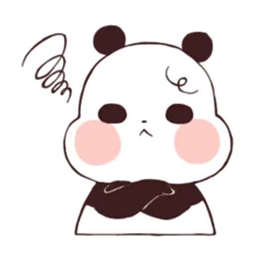 chibi panda, panda dolce, cara panda chibi, i disegni di panda sono carini, panda disegno carino