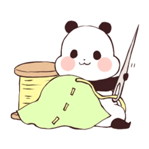 panda manis, dear chibi panda, panda adalah gambar yang manis, gambar panda lucu, pandochki lucu korea