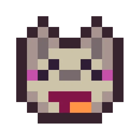 pixel cat, pixel gato, ram pixel art, tête de pixel, monpipshina microcraft