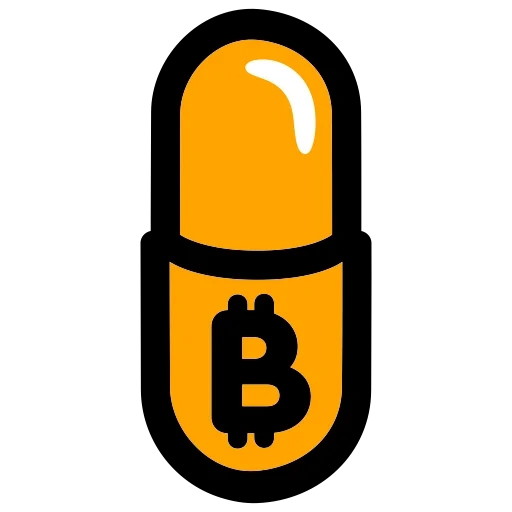 distintivo, ícone, sinal, ícone bitcoin, cápsula de comprimidos
