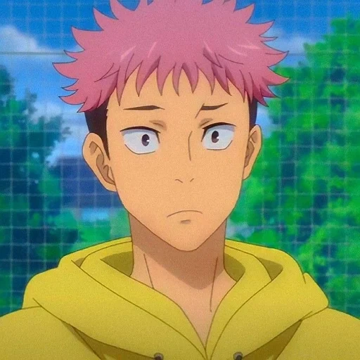 jujutsu, anime boy, itadori yuji, jujutsu kaisen, personaggio di anime