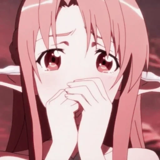 asuna, yuki asuna, beau anime, personnages d'anime, yuki asun a pleuré