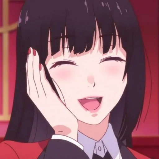 kakegurui, l'excitation folle de yumiko, anime fou passionnant, yumiko est follement excitée, kakegurui yumeko jabami