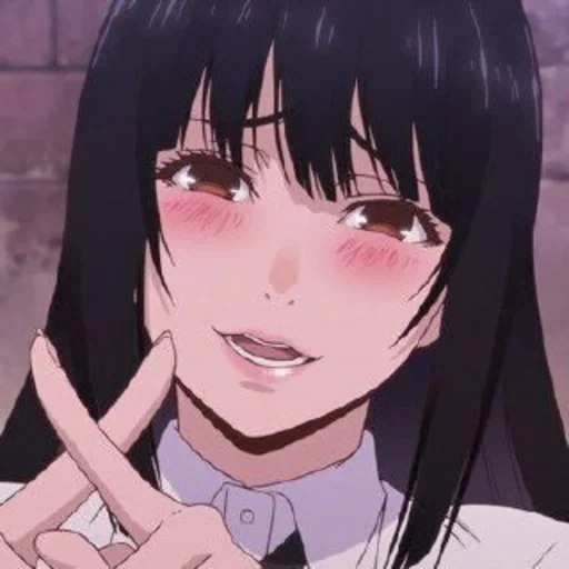 yumeko kakegurui, louco 18, a emoção louca está a comer, o anime é louco, kakegurui louco