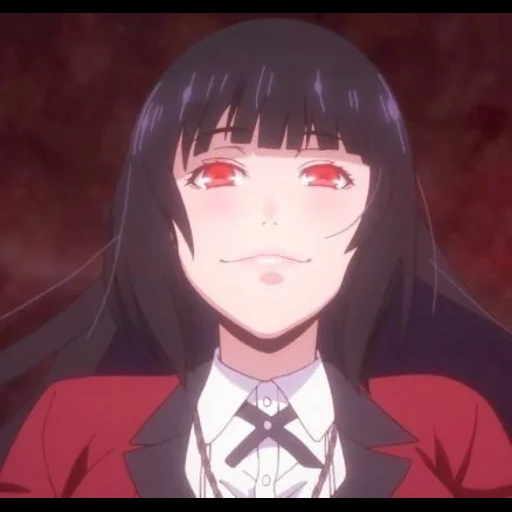 kakegurui, yumeko jabami, kakegurui yumeko, la folle eccitazione di kakguri, l'animazione di yumiko è follemente eccitante