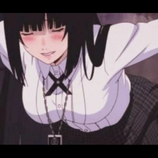 kakegurui, anime girl, yumeko kakegurui, anime folle e stimolante, kakegurui yumeko jabami