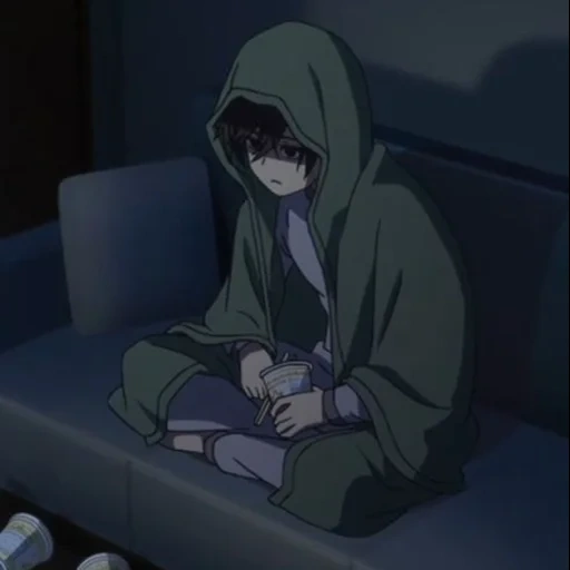 picture, anime sadness, sad anime, sad anime guy, charlotte otosaka depression