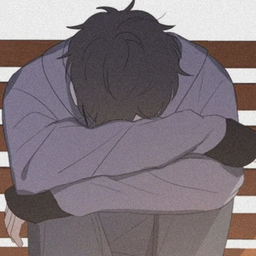 yu yang, figure, anime couple triste, anime triste petit ami, sad anime guy