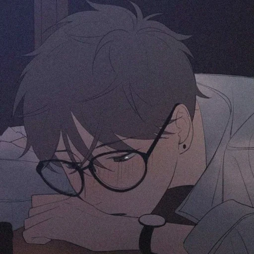 yu yang, figura, yu yang está triste, óculos de animação, yu yang li huan cosplay