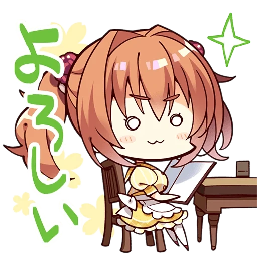 chibi, anime, itadakimas sile, kartu anime, karakter anime