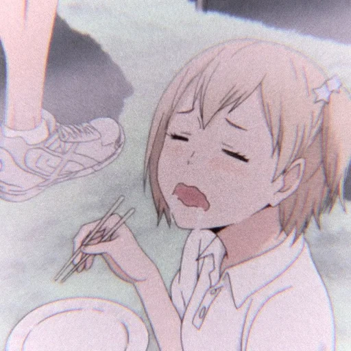 animation, figure, cartoon illustration, yachi hitoka aesthetic