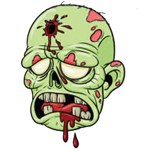 zombie, kepala zombie, gambar zombie, zombie kartun, zombie kepala kartun