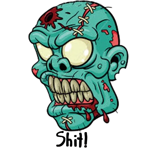 zombie, kepala zombie, zombie kartun, zombie kartun, zombie kepala kartun