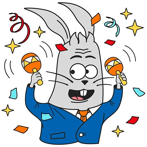 ii, stickers rabbit chaos, telegram stickers, korokovkin, funny