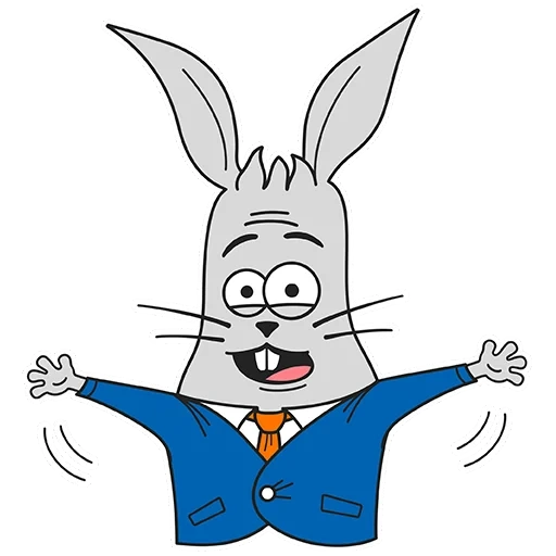 rabbit, dissatisfied hare, cartoon rabbit, hare, ted