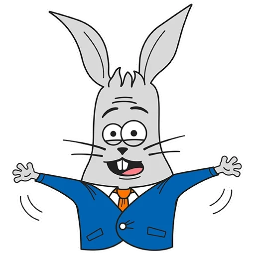 coniglio, hare insoddisfatto, cartoon rabbit, hare, ted