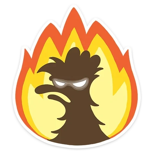 mal, o fogo, fénix, logotipo de incêndio, o desafio é difícil