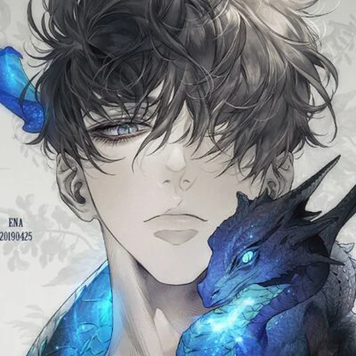 anime, art de l'anime, anime boy, anime personnage garçon, un gars d'anime avec des cheveux bouclés