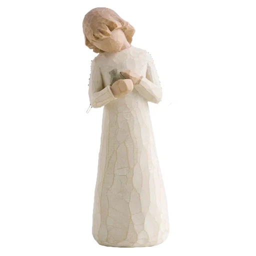 statuetta-gnomo, statuetta in legno val gardena, statuetta in legno di salice, statuetta in legno e salice con angelo, statuetta di salice senza volto