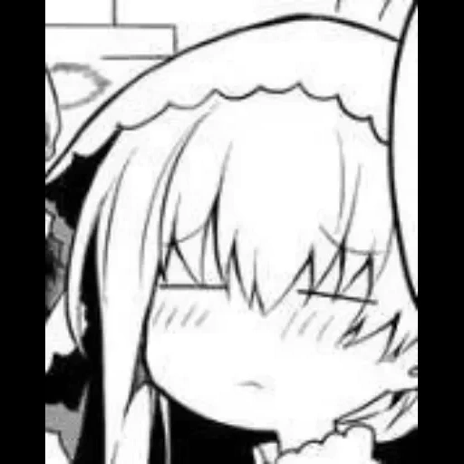 anime zeichnungen, maid kobayashi, maid kobayashi san, dragon maid kobayashi manga, dragon maid kobayashi schwarz weiß