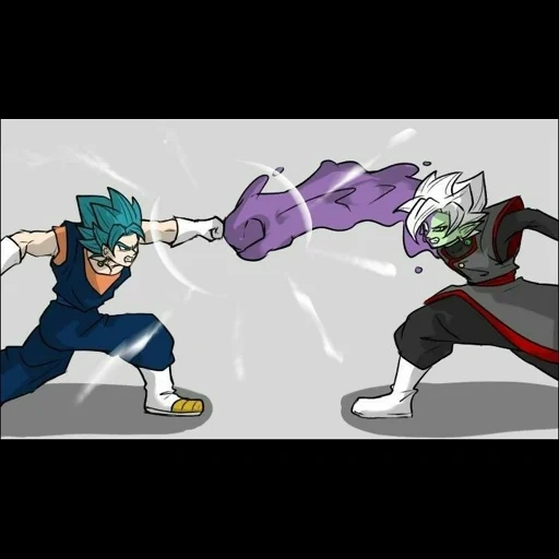 dragon ball, vegito vs zamasu, dragon ball zette, dragon ball chao, dragon ball new wudo kai 5