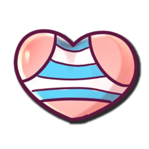 heart icon, the heart is striped