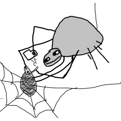 caída, araña mordida, wake spider, meme con una araña de abajo