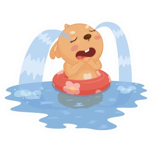 bear, crying, zoya sticker