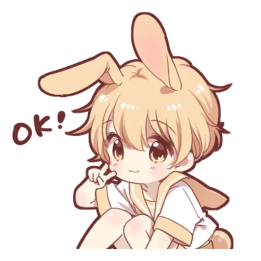 chibi, coelho kun, coelho kun, coelho xiaotakun, animação de coelho menino