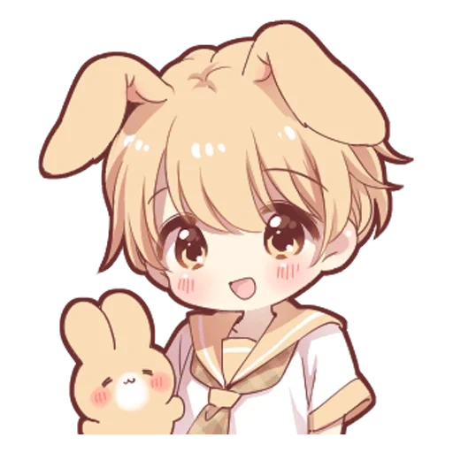 chibi, kun bunny, bunny-kun, anime chibi, shota kun bunny