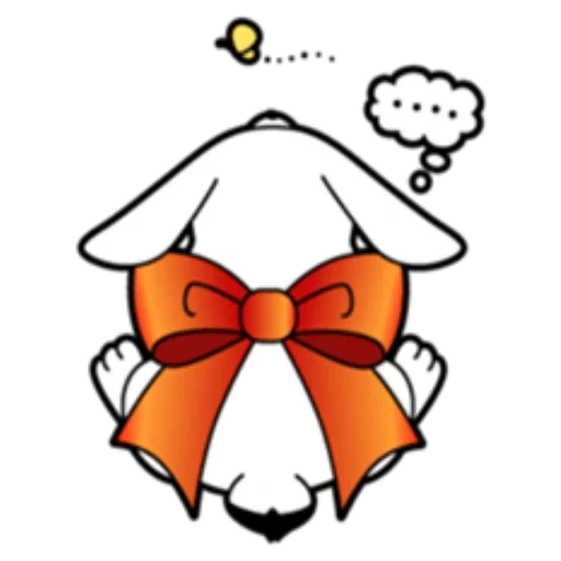 bow, clipart, bant icon, illustration, orange bow