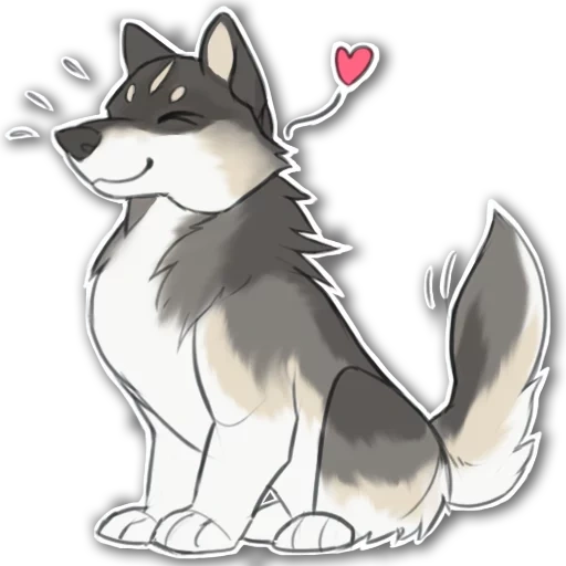 lobo husky, cartoon lobo, cartoon husky, referência de cachorro husky, referência do cão husky