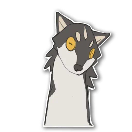 wolf, battle cat sticker