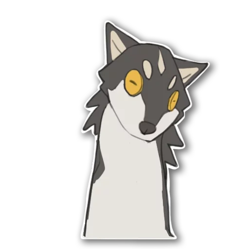 wolf, stickers chat de guerre