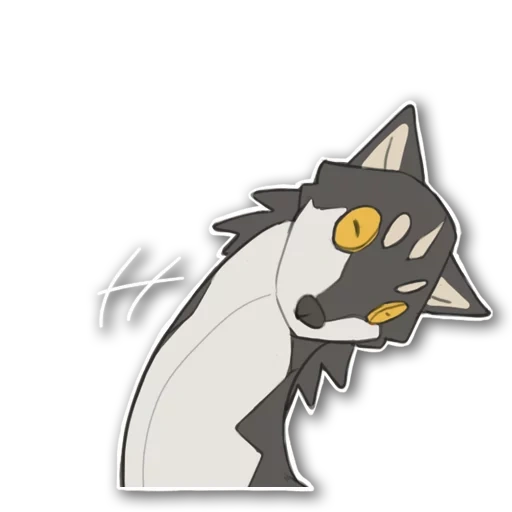 animation, warrior cat, battle cat sticker