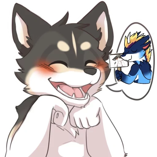 peloso, furri art, lupo peloso, anime furri, furri husky