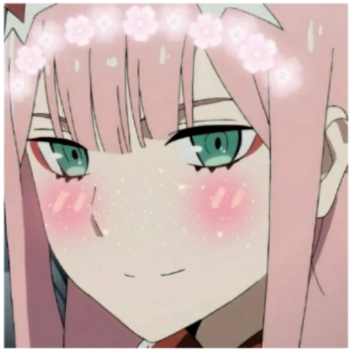 аниме, zero two, аниме милые, 002 венком франкс, zero two аниме avatar