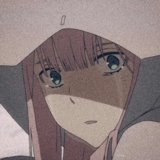 zero two, anime art, anime characters, anime dear in franks 02 cries