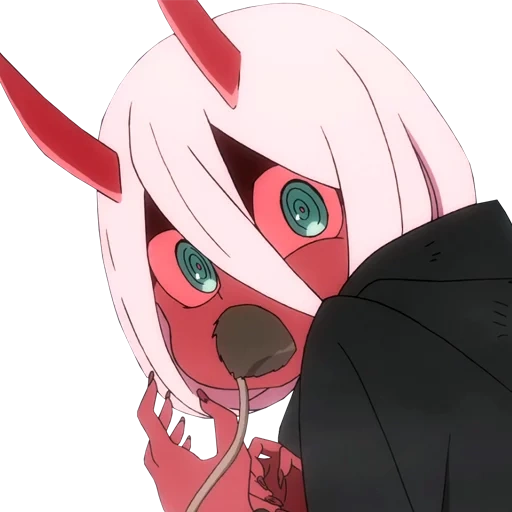 zero two, zero dos demonios, favorito en franx 02, flanx en el demonio favorito 02, darling en las pegatinas de franxx