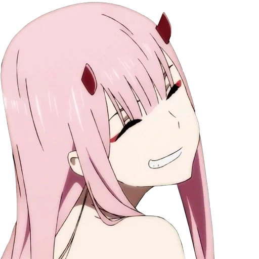 animación, zero two, zero two cute, personajes de animación, cero dos franks sonríe