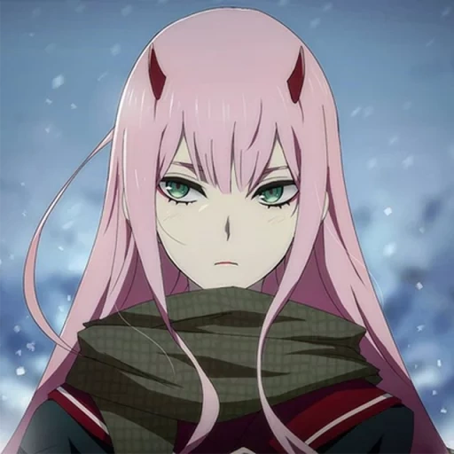 zero two, зеро тво аниме, персонажи аниме, милый во франксе, zero two darling in the franxx