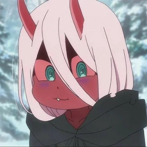 franxx, zero two demons, cartoon characters, sweetheart is in franks, darling in the franxx