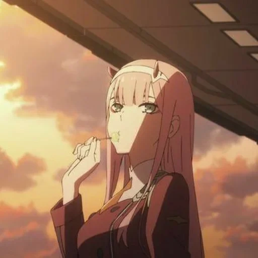 zero two, anime zero road, zero two anime, personnages d'anime, le favori de franks