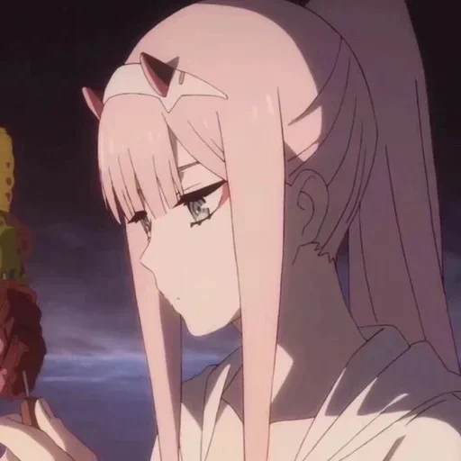 zero-way animation, anime zero two, zero two animation, cartoon character, zero two darling